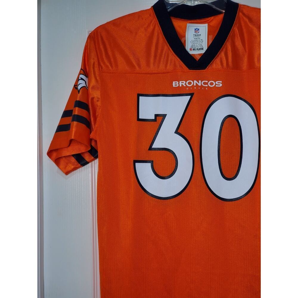 Denver Broncos - Lindsay #30 Jersey Youth XL Blue and Orange NFL Jersey - Picture 13 of 13